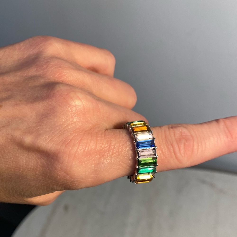 Mure + Grand NYC Rainbow Baguette Ring - Picture 6 of 7